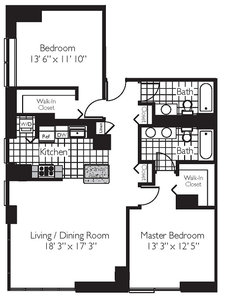 Shoreham | 2 Bed | 2 Bath | Two Bedroom 18 at Shoreham and Tides, Illinois